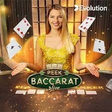 Peek Baccarat slot visual from Evolution available on trinocasino-gr.gr