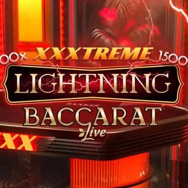 XXXtreme Lightning Baccarat online game logo by Evolution on trinocasino-gr.gr